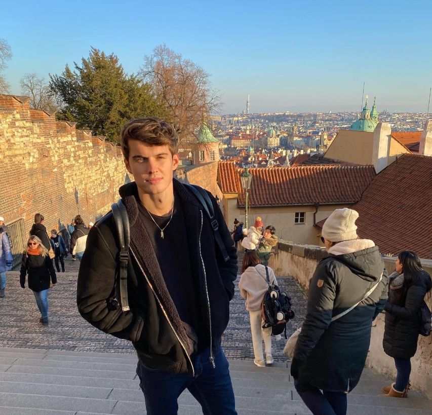 Lukáš, founder of Wonders of Czechia, on the Old Castle Stairs in Prague